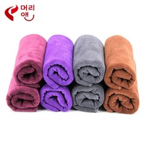 머리앤 극세사 수건 5장 미용실 타올 욕실 타월, 극세사 수건 100g 브라운 5장