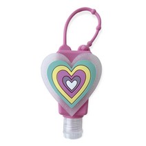 휴대용 손소독제 케이스 용기 캐릭터 홀더 30ml, 1개입, 4. 무지개하트
