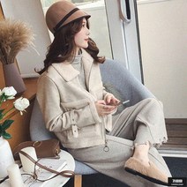 가바바 여성 라이더자켓 따듯하게 입는 데일리 무스탕 가죽자켓 G56081