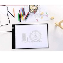 라이트박스 그림베끼기 웹툰 조명판 불빛판 복사판 A4, A4 3단조광 USB케이블