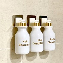 클라씨 욕실 샴푸 린스 디스펜서 공병 호텔 펌핑 빈 용기 통 + 라벨, 1. 화이트 실버 500ml, 1. 볼드 폰트, 1. HAIR SHAMPOO
