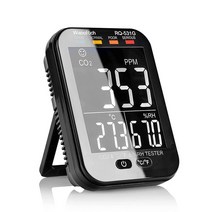 공기 품질 모니터 오염 측정기 포름알데히드 감지기 PM2.5/PM10/PM1.0 마이크론 먼지 테스트 실내 TVOC 휘발성 유기 화합물 가스 USB 충전식 실내 실외 침실용, RQ-US-531G