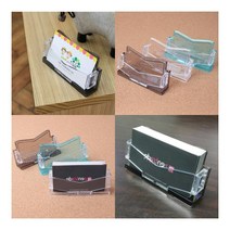 디자인 명함꽂이 1단 투명 볼펜거치대 아크릴홀더, 파랑