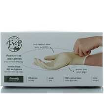 프로그 라텍스 장갑 파우더프리 S, 100매입, 3개