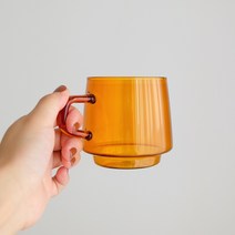 일본감성 내열유리 커피잔 세피아 투명 머그잔 1+1, 301-400ml