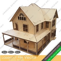 목공diy 목공기계 목공공구 목공 장비 기계 3d 퍼즐 장난감아름다운 집 템플릿 cnc 레이저 컷 파일 svg dxf cdr eps ai 벡터 계획 cnc 패턴 레이저 컷, sp268-0083