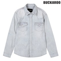 버커루 유니 웨스턴 셔츠 L톤 데님 셔츠
