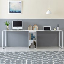 라나4 2000 책꽂이 2인용책상 학생책상 서재용책상, 오크