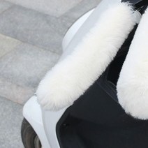 성인세발자전거 미니 전기 자전거 플러시 손잡이 커버 오토바이 세발 일반 두꺼운 따뜻한 겨울 장비, 02 WHITE, 한개옵션1