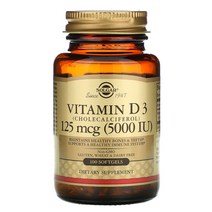솔가 비타민 D3 콜레칼시페롤 125mcg(5 000IU) 소프트젤 100정
