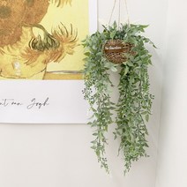 베듀하우스 인조 넝쿨 조화 바구니 화분 행잉플랜트 담쟁이 천장식물, 바이올렛 라벤더