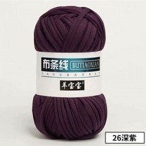 100g/공 뜨개질을 위한 연약한 두꺼운 T 셔츠 털실 양모 손 뜨개질 담요 양탄자 핸드백 크로셰 뜨개질 피복 실, 26-shen zi, 1개