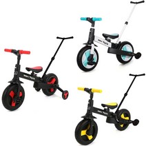 지인스 어린이 유아 다기능 접이식 네발 자전거, 옐로우