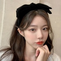 왕리본 러블리 헤어밴드 시크한 블랙컬러 우아한 디자인 단발머리 긴머리 잘 어울리는 머리띠