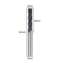 로구로 원목기계 목공 칼 비티 선반기계 XCAN-5-16mm 러핑 엔드 밀 4 플루트 슈퍼 코팅 HSS 밀링 커터 목재/알루미늄/스틸 공구용 CNC 기계 라우터 비트, CN, 8xD8x38x82L