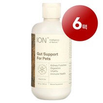 리암마켓 ION Intelligence of Nature 강아지 고양이용 소화 면역 관리 보충제 거트 서포트 포 펫 236ml 1팩, 6팩