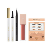 메이시크 3D 핑거팁 타투 아이브로우 틴트 2p + 샤프핏 이지 펜라이너 + 블러리즘 베이크 틴트 + 아이브로우 가이드 세트, 라이트브라운(아이브로우 틴트), 딥블랙(펜라이너), 탠저링푸딩(틴트), 4세트