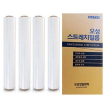 사자야 오성 파렛트포장 공업용랩 스트레치필름 고기능성 15mic 500mm 350m 1박스 4롤