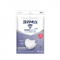 크리넥스 KF94 라이트핏 안티포그 새부리형 마스크 화이트 중형 5P X 6개