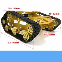 금속 탱크 섀시 키트 Y100 스마트 크롤러 로봇 플랫폼 33GB-520 DC 모터 알루미늄 합금 휠 플라스틱 트랙 DIY 장난감, 금