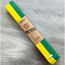 태권도 발차기미트 태권도복 1.6 ~ 2.8M 멀티 컬러 코튼 키즈 성인 벨트 리본 허리띠 무술 유도 블랙 옐로우 데오, 1.8m 1-loop, 07 yellow green suobian