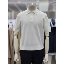 앤드지 면혼방 카라넥 반팔 니트 BOE2ET1002