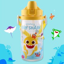 3살 유아 국내산 어깨끈 아기상어 빨대물병 보틀 체험학습 소풍 어린이집 나들이 유치원 휴대용 외출 아동 물통 초등학생