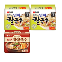 멸치칼국수(5입)X2팩+장칼국수(4입)X1팩, 멸치칼10개+장칼4개