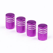 체리 알루미늄 합금 자동차 타이어 밸브 커버 캡, 라운드 퍼플(4개)