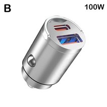 주행충전기 전기차 양방향 자동차 밧데리 파워뱅크 차량용 USB C 숨겨진 미니 메탈 초고속 충전 12V 오목한 소켓, 2.B
