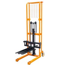 소형수동지게차 미니 포크리프트 스태커 200KG 0.9M, 직선형휠플랫베드200kg0.9m