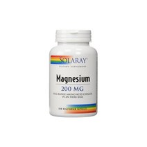 솔라레이 마그네슘 200mg 식물성 캡슐 100개 Solaray Magnesium 200mg 100 Capsules 3팩, 100정