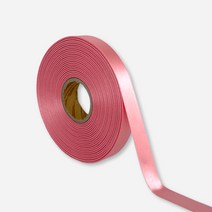 새담 공단리본 15mm 1롤 50yd 7컬러 / 단색 주자 원단 공예 생일 꽃 선물포장, 살구핑크