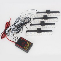 바이크 오토바이비상등 오토바이용 스트로보스코프 자동차 트럭 점멸기 경찰 조명 LED 스트로브 fso 자동 플래시 Fso 그릴 라이트, [02] 4x6 and Control, [01] Red