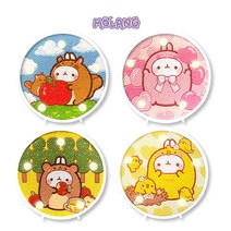 비즈십자수 보석십자수 무드등 몰랑 동물친구들 4종 3D, 쿠팡 02.토끼몰랑이