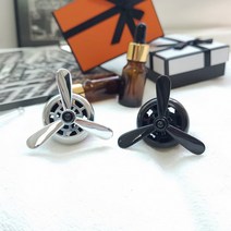 카로이스 송풍구 프로펠러방향제 벤츠방향제 차향제, 실버/블랙체리