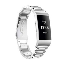 CH ME1SV Fitbit 핏빗차지3 메탈밴드 실버 메탈스트랩