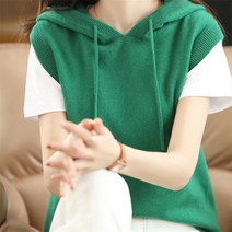 여성용 후드 베스트 하늘비즈 A31 F336M466