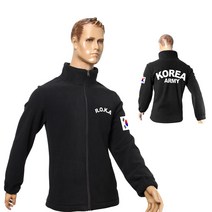 아미캠프 방한 폴라 후리스 일반형 로카 ROKA 검정 군인 점퍼