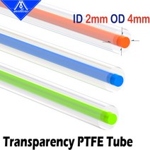 투명도 PTFE 튜브 Teflonto MMU2.0 prusa i3 mk3 ender-3 anet mk8 보우 덴 압출기 1.75mm 필라멘트 ID2mm OD4mm, [04] 10M