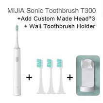 휴비나인 전동칫솔리필 XIAOMI미지아 T300 무선 스마트 소닉 브러시 전동 칫솔 울트라 미백 치아 진동기 구강 위생 클리너, SET 2