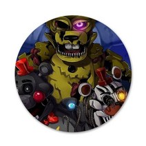 58mm 재미있는 Sfm Fnaf 애니메트로닉스 아이콘 핀 배지 장식 브로치 배낭 장식용 금속, images 2