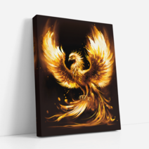 아트앤코 DIY 보석십자수 액자 캔버스 일체형 50x40cm, 1세트, 타오르는 불사조와 블랙