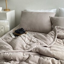 호텔 침구 신혼 침대 퀸사이즈 이불 세트 아이보리 베이지 SS Q