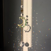 썬캐쳐Suncatcher-자수정 펜던트 창 행잉 윈드 차임 문 라이트 캐처 스테인드 글라스 팔각형 비즈 야외 정, 06 S6