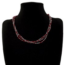 3줄 크리스탈 목걸이