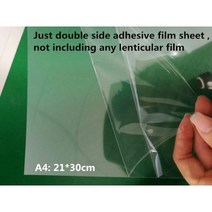 10 50 LPI & 75LPI 100 렌즈 보호 필름 시트 (3D 사진 용), A4 adhesive film