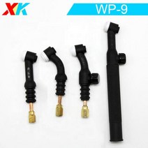 논가스용접기 프라즈마 절단기 용접봉 TIG 용접 WP9 WP9F WP9FV 밸브가 있는 유연한 토치 헤드 공기 냉각 125AMP, WP9F+3PCS