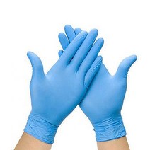 햇슈 크린손 100%니트릴 다용도 일회용 장갑, M, 블루