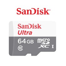 샌디스크 카네비컴 시크릿 A5 블랙박스 MicroSD 메모리카드 64G 울트라 어댑터증정, 64GB